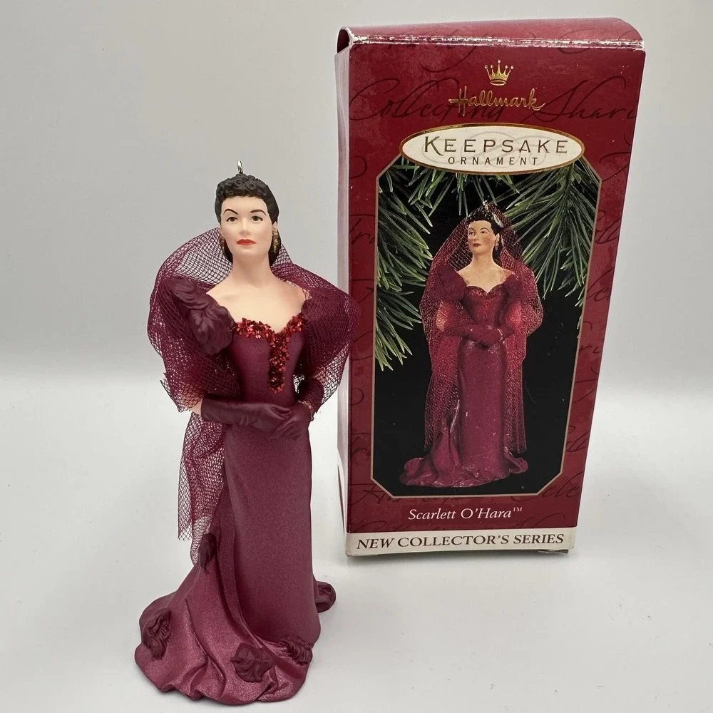 Vintage 1997 Hallmark Scarlett O'Hara Ornament Gone With Wind W Box Series First
